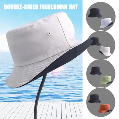 Bucket Hat For Big Large Head Double Sided Outdoor Beach Sun Cap L-XXL Oversize • $21.30