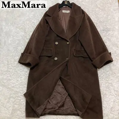 Max Mara Chester Coat Double Cashmere Blend White Tag Brown 36 • $142.85