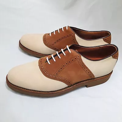 Rare | Walk-over 8.5d Suede Nubuck Saddle Dress Shoe Oxford Vintage Made In Usa • $245