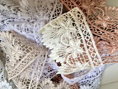 Simply Stunning Guipure Lace Trim 55mm Width Choice Of Colours Priced Per Metre • £1.85