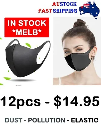 12pcs Washable Unisex Face Mask Mouth Masks Protective Reusable • $14.95