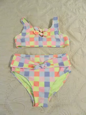 Girls Breaking Waves 2-Piece Bathing Swimsuit (size 8) • $14.95