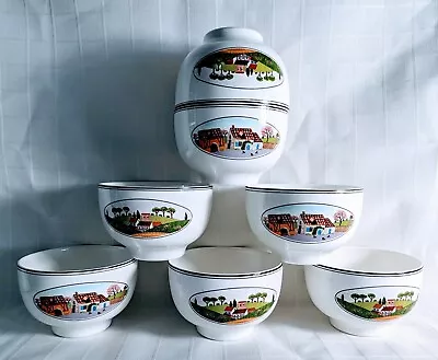 Villeroy Boch Design Naif  7 RICE BOWLS  4 1/2   Farms Houses Luxembourg • $99