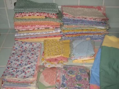 Large Lot Quilters Estate Reproduction Scrap Quilting Fabric 12 Lbs. Pre-washed • $24.95
