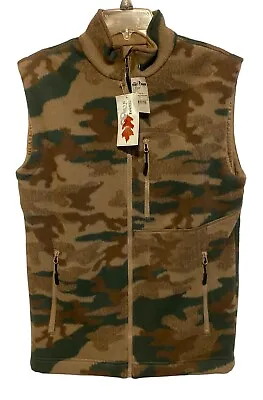 Field Forest Wool Blend Camo Full Zip Hunting Vest Men’s Size 42 Small New • $34