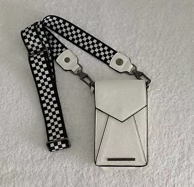 $45 • Buy Rare Quay Sunglasses Phone Camera Crossbody Bag White Black Checked NWOT