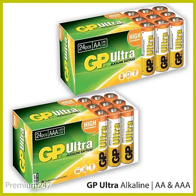 NEW GP Ultra Alkaline Super Power AA/AAA Batteries 1.5V LR6 LR03 Longest Expiry • £6.19