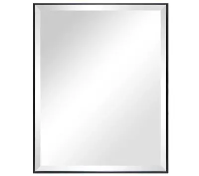 Beveled Modern Rectangular Wall Mirror 23x29 Black • $27