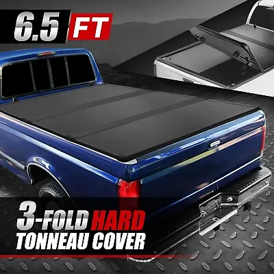 For 73-98 Ford F150 F250 F350 F100 6.5Ft Short Bed Hard Tri-Fold Tonneau Cover • $470.88