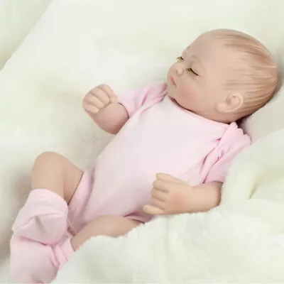 10  Reborn Baby Dolls Girl Full Body Silicone Vinyl Handmade Realistic Newborn • £12.89