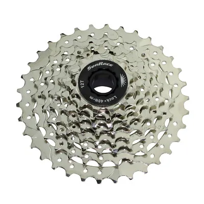 8 Speed Cassette 12/34T Index CSM66 Nickel Sun Race • $29.99