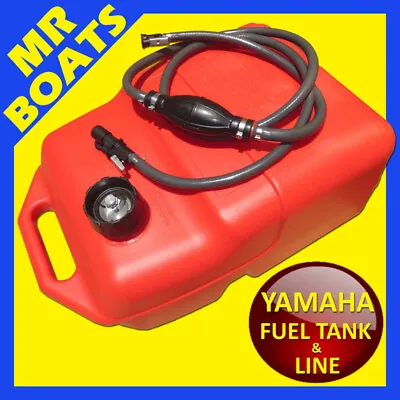 25 Litre OUTBOARD FUEL TANK - YAMAHA FUEL LINE + GAUGE - Boat Petrol FREE POST • $154.95