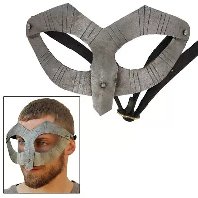 Barbarian War Gjermundbu Viking Mask Armor - Hand-Forged With 2  Leather Strap • $24.99