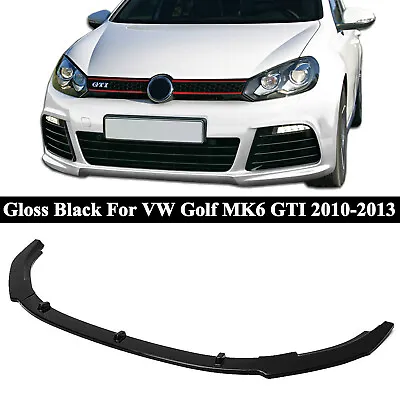 For VW Golf MK6 GTI GTD 10-13 Gloss Black Front Bumper Lip Spoiler Splitter Kits • $54.99