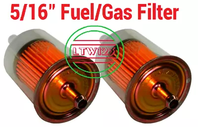 $7.90 • Buy (2) 5/16  Gas/Fuel Filter Industrial High Performance Universal Inline L4 