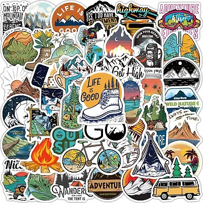 £4.88 • Buy 50Pcs Outdoor Camping Stickers Bomb Vinyl Skateboard Guitar Luggage Pack Tide UK