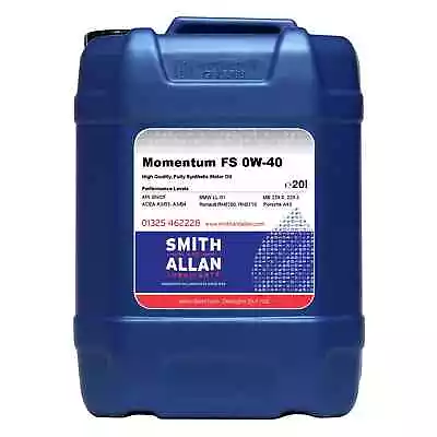 0W-40 Fully Synthetic Engine Oil ACEA A3/B4 20 Litre 20L • £84.99