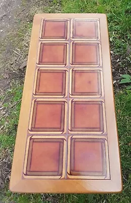 Mid-century Teak Coffee Table With Original Retro Tiles • £65