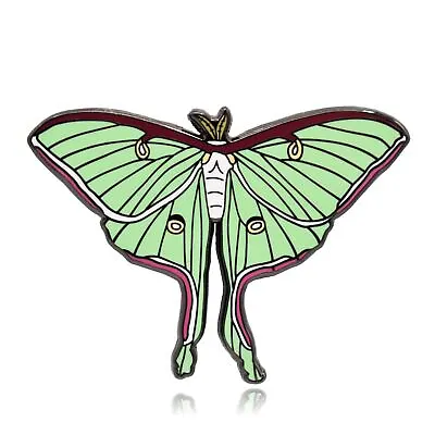 Luna Moth Hard Enamel Pin • $9.99