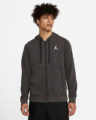 New Men’s Nike Jordan Dri-fit Air Fleece Full-zip Hoodie! Gray Black White! $65 • $39.95