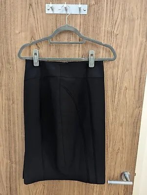 Marks & Spencer Black Knee Length Smart Pencil Skirt UK 8 • £6