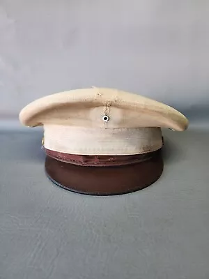 Vtg 1948 Military Frame Cap Service Russet Visor Hat Size 7 • $20