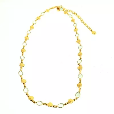 Vintage Versace Medusa Crystal Rhinestone Gold Long Rare Necklace. • $280