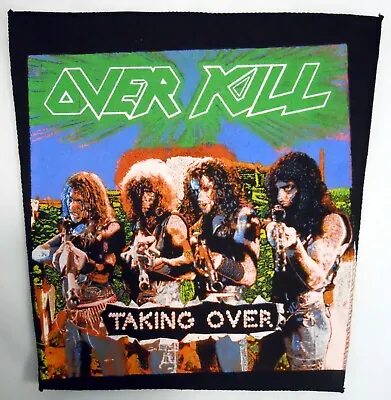 OVERKILL Back Patch  - TAKING OVER - Thrash Metal - 1987 - Bobby Blitz - VINTAGE • $125