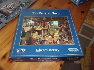 The Potting Shed By Edward Hersey -  1000 Piece Gibsons Jigsaw Puzzle - Preloved • £5