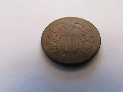 1864 Two Cents Copper Coin Philadelphia Mint 2 Cent Piece Odd Denomination Coin • $3.99