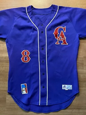 California Angels Minor League Game Team Issued Jersey Russell Size 42 Blue #8 • $59.99