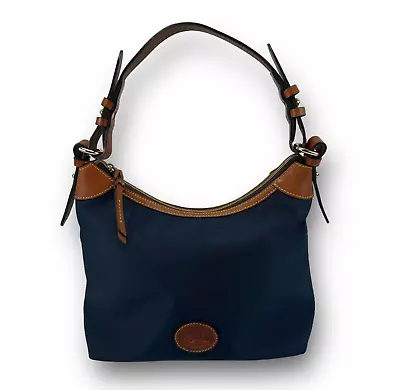 Dooney & Bourke Nylon Erica Shoulder Bag Navy With Leather - Very Clean • $79.99