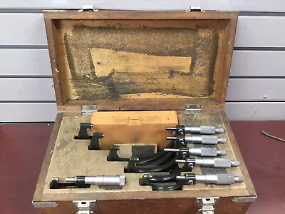 Mitutoyo  Outside Micrometer Set W/Standards (0-6 ) With Wood Case • $399.95