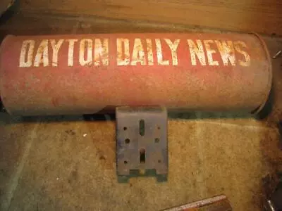 Vintage Dayton Daily News Metal Newspaper Delivery Box Tube Rural Mailbox • $150