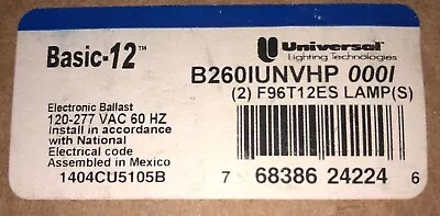 Universal Lighting Technology B260iunvhp 000i Electronic Ballast 2 F96t12es Lamp • $29.99