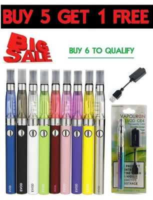 £8.04 • Buy E Cig Cigarette Ce4 EGo-T Shisha 1100mAh Battery Vape Pen Charger Atomiser Kit 
