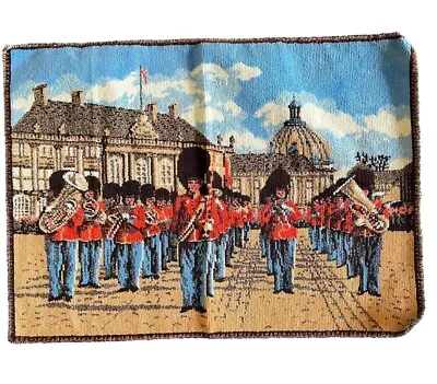 Vintage London Guards Band UK Velvet Tapestry 23 X17  Wall Hanging Table Cover • $22.99