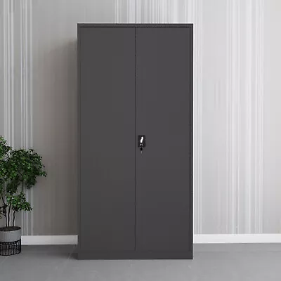 Office Storage Steel Cupboard Metal Lockable File Cabinet 185cm Pantry Cabinet • $289