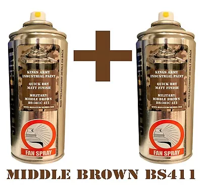 Middle Brown Army Spray Paint Military Vehicle  Paintballairsoftrc Model X2 • £23.75