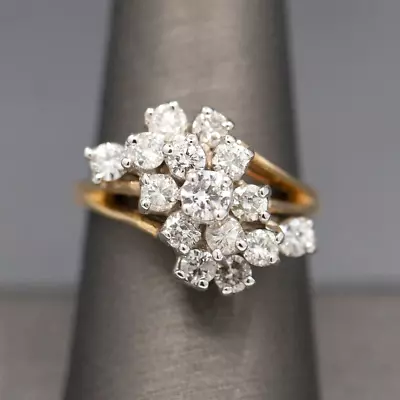 2 Ct Round Cut Diamond Women Art Deco Engagement Ring 14K Yellow Gold Finish • £105