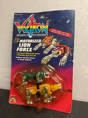 Voltron Motorized Lion Force Green & Yellow Lions MOC 1984 LJN Toys • $89