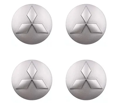 SET OF 4 SILVER Matte LOGO ALLOY WHEEL CAP HUB CENTER For MITSUBISHI 60MM 2.25  • $12.28