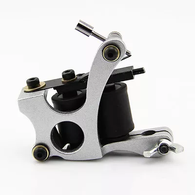 Aluminium Alloy Frame 10 Wrap Copper Coils Tattoo Machine Liner Shader Silver • $12.34