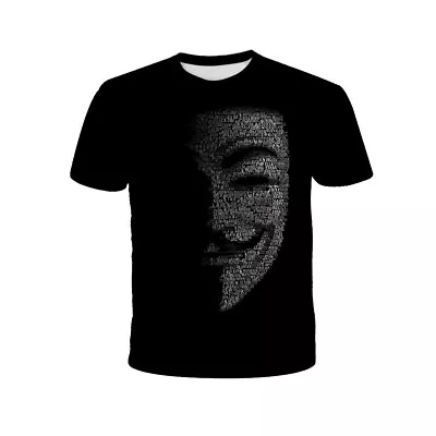 V For Vendetta   Men's Graphic Print T-Shirt Crew Neck - Short Sleeve - Fashion  • $19.99