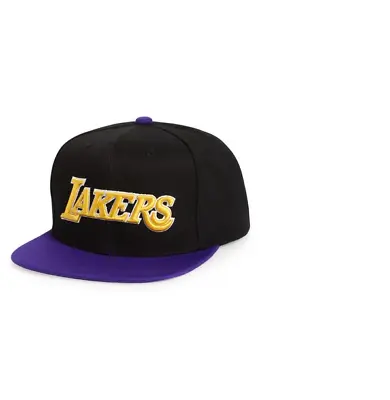 Men's Mitchell & Ness Black/Purple NBA Los Angeles Lakers Core Basic Snapback - • $26.20