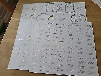 10 Sheets Mixed Foiled Sentiment Sheets Pk2 • £1