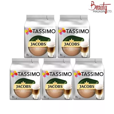 Tassimo Coffee Pods Jacobs Latte Macchiato 5 Packs (40 Drinks) • £14.99