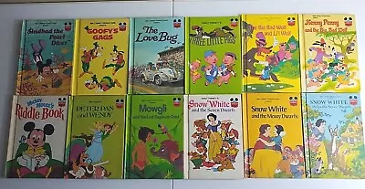 WALT DISNEY Wonderful World Of Reading LOT OF 12 Vintage Books 1970s & 1980s Vtg • $34.95