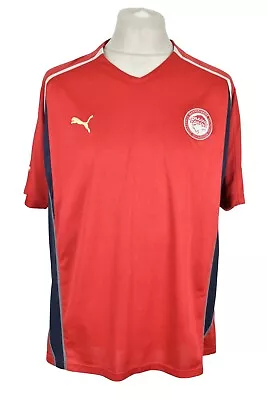 PUMA Olympiakos Home Football T-Shirt Size 2XL Mens Red Outerwear Outdoors • £25.89