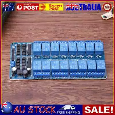 $19.49 • Buy New 16-Channel 5V12V Relay Module Board For Arduino PIC AVR MCU DSP ARM PLC